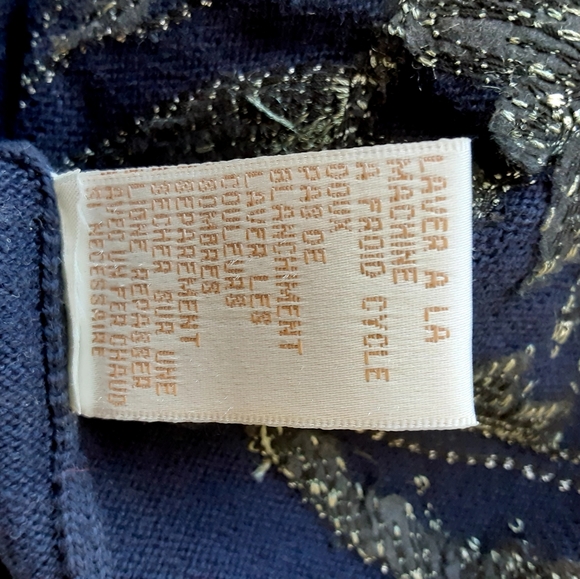 E P Pro Golf Sweater Tank, Navy with Tropical Design, Size M - Picture 7 of 7